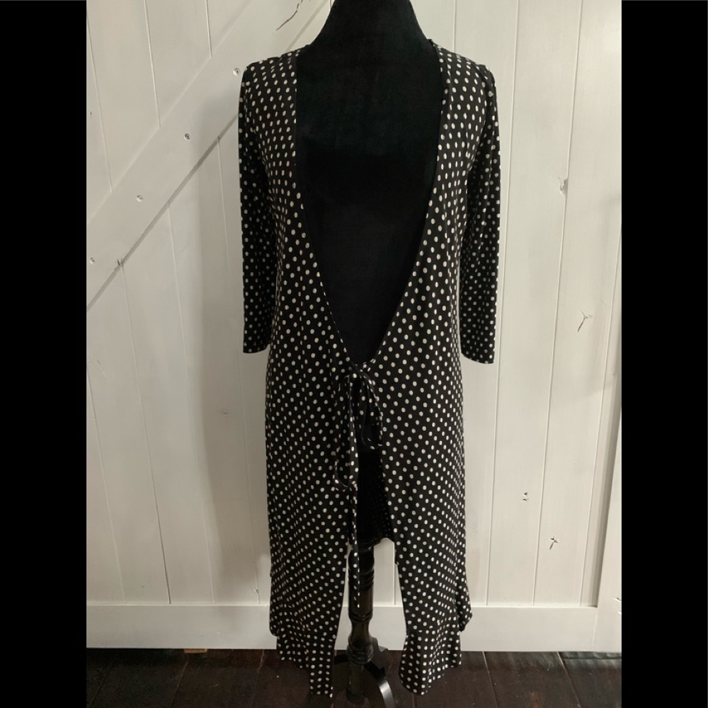 Black and white polka dot cover up